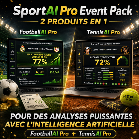 SportAI Pro Event Pack — FootballAI Pro + TennisAI Pro